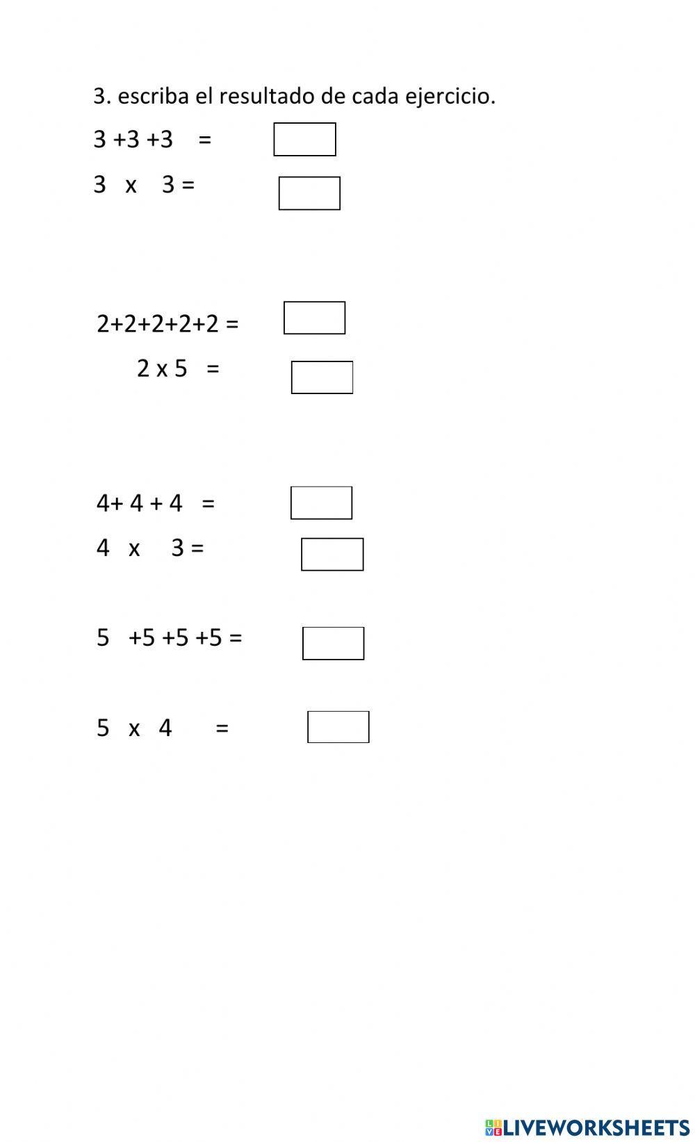 Multiplicaciones por una cifra