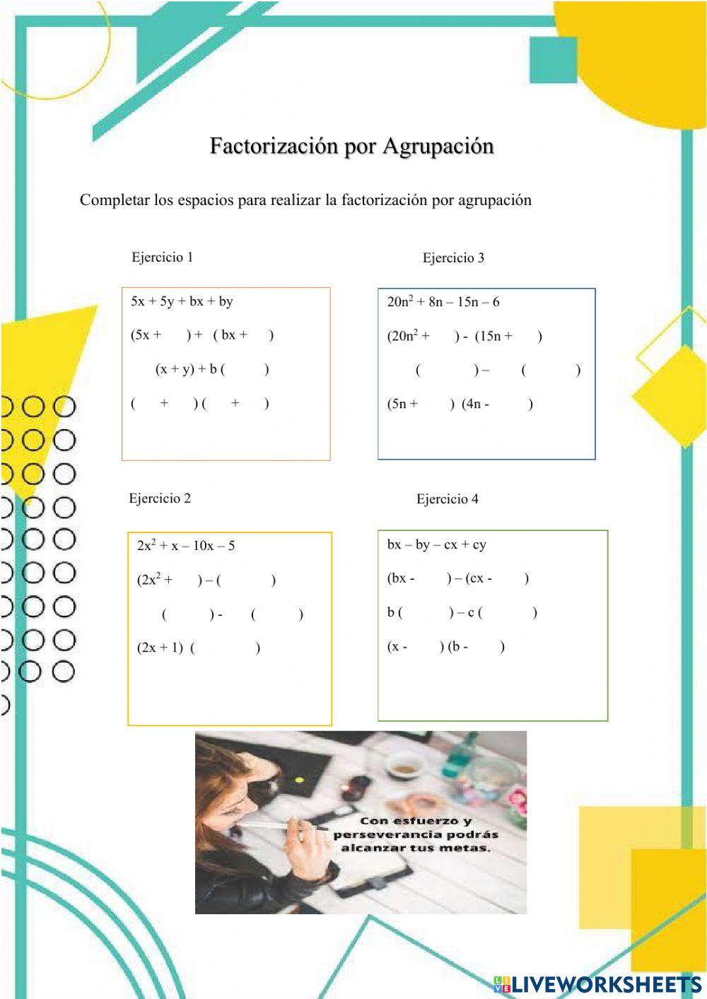 Factorización por agrupación