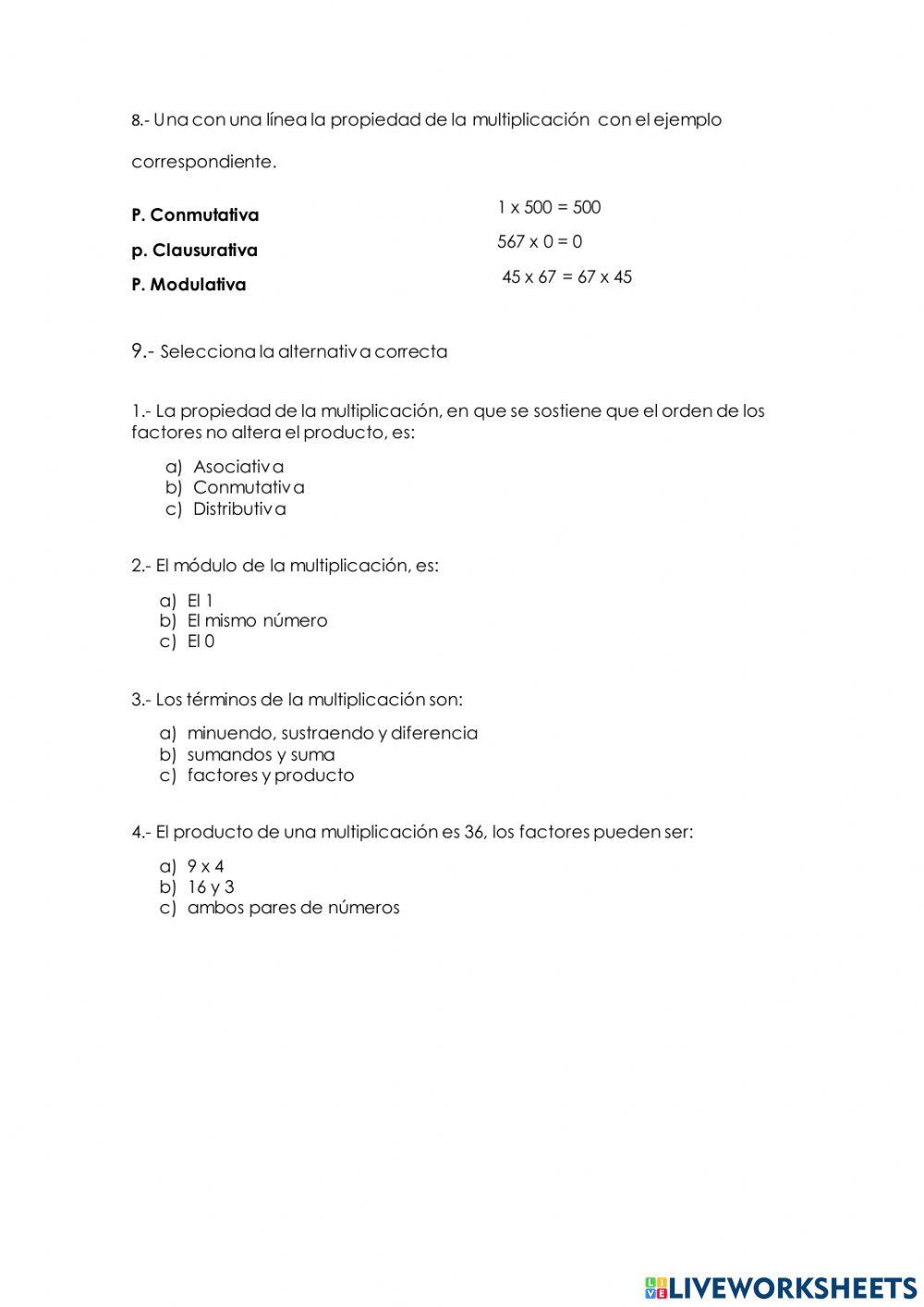 Prueba del cuarto parcial