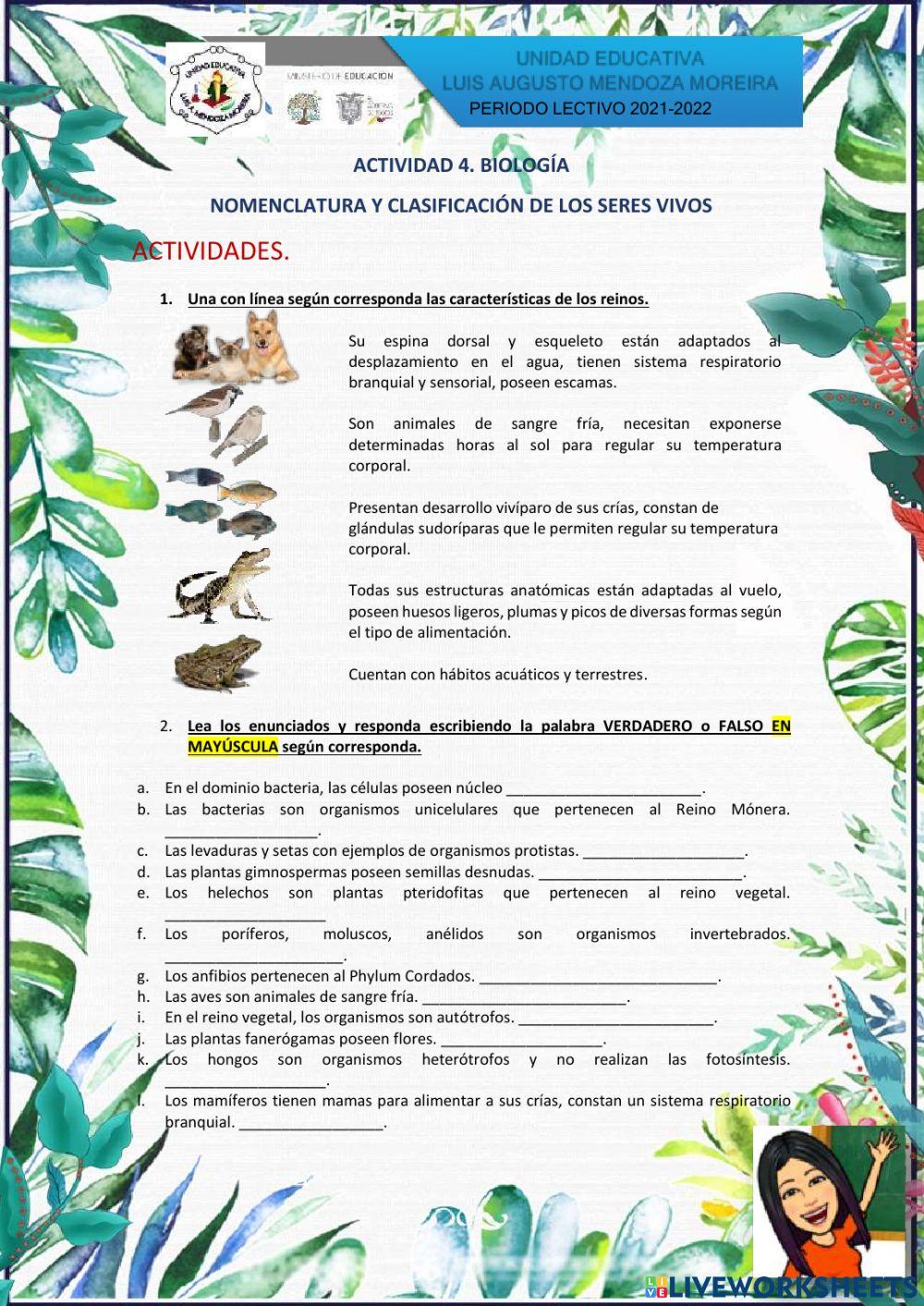 Nomenclatura seres vivos