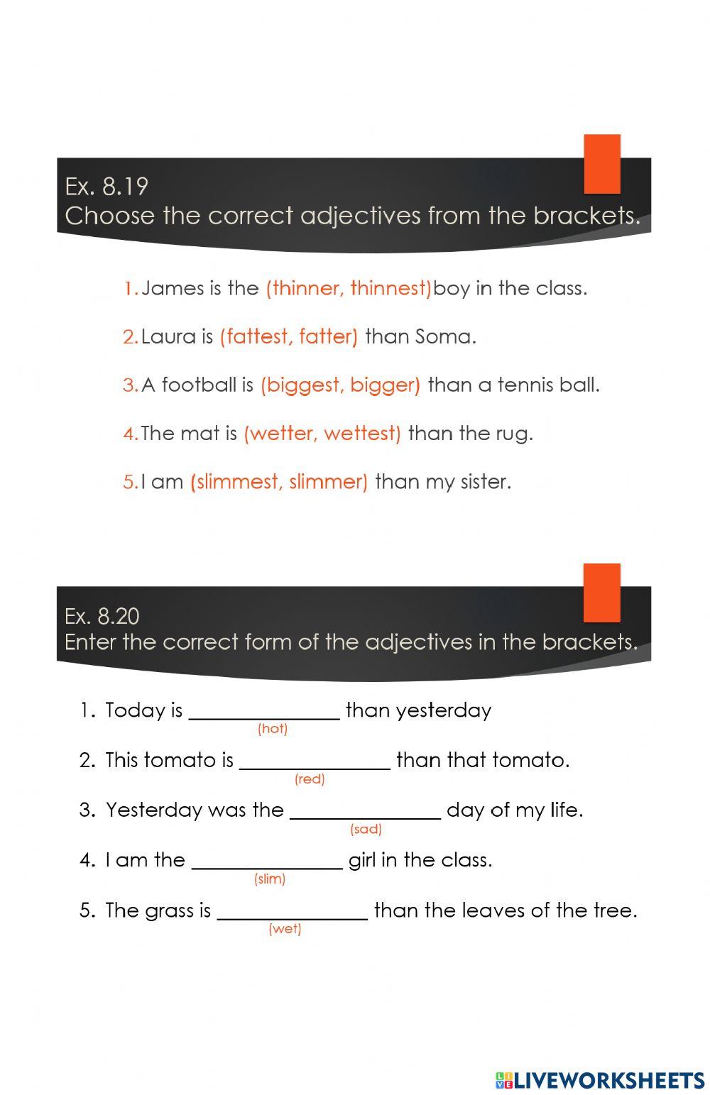 Comparing Adjectives