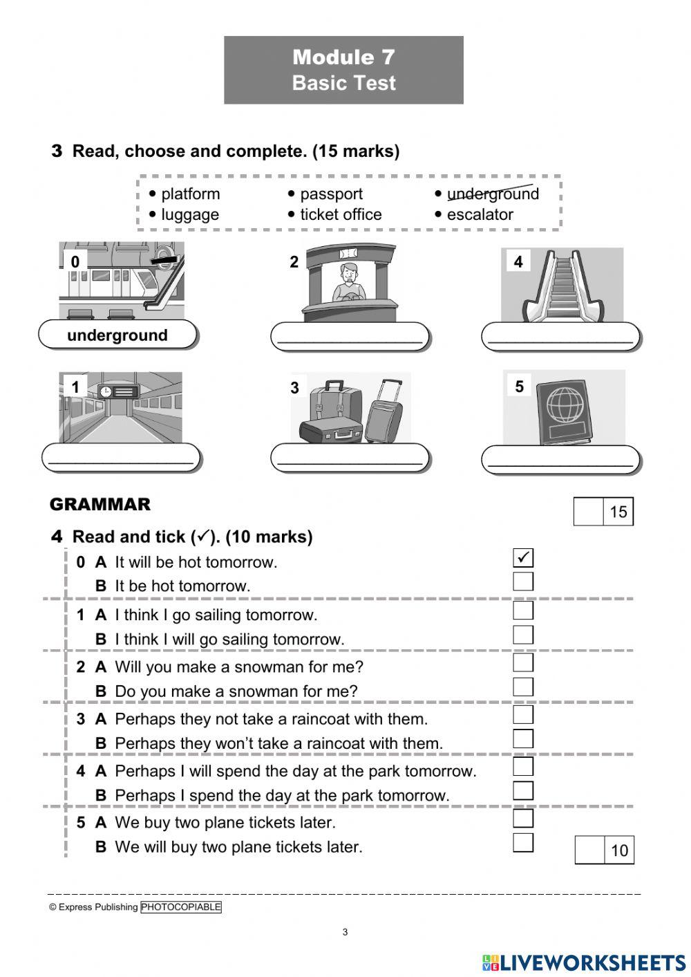 I Wonder 4 Module Test 7