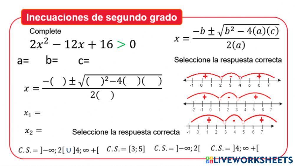 Inecuaciones segundo grado 1