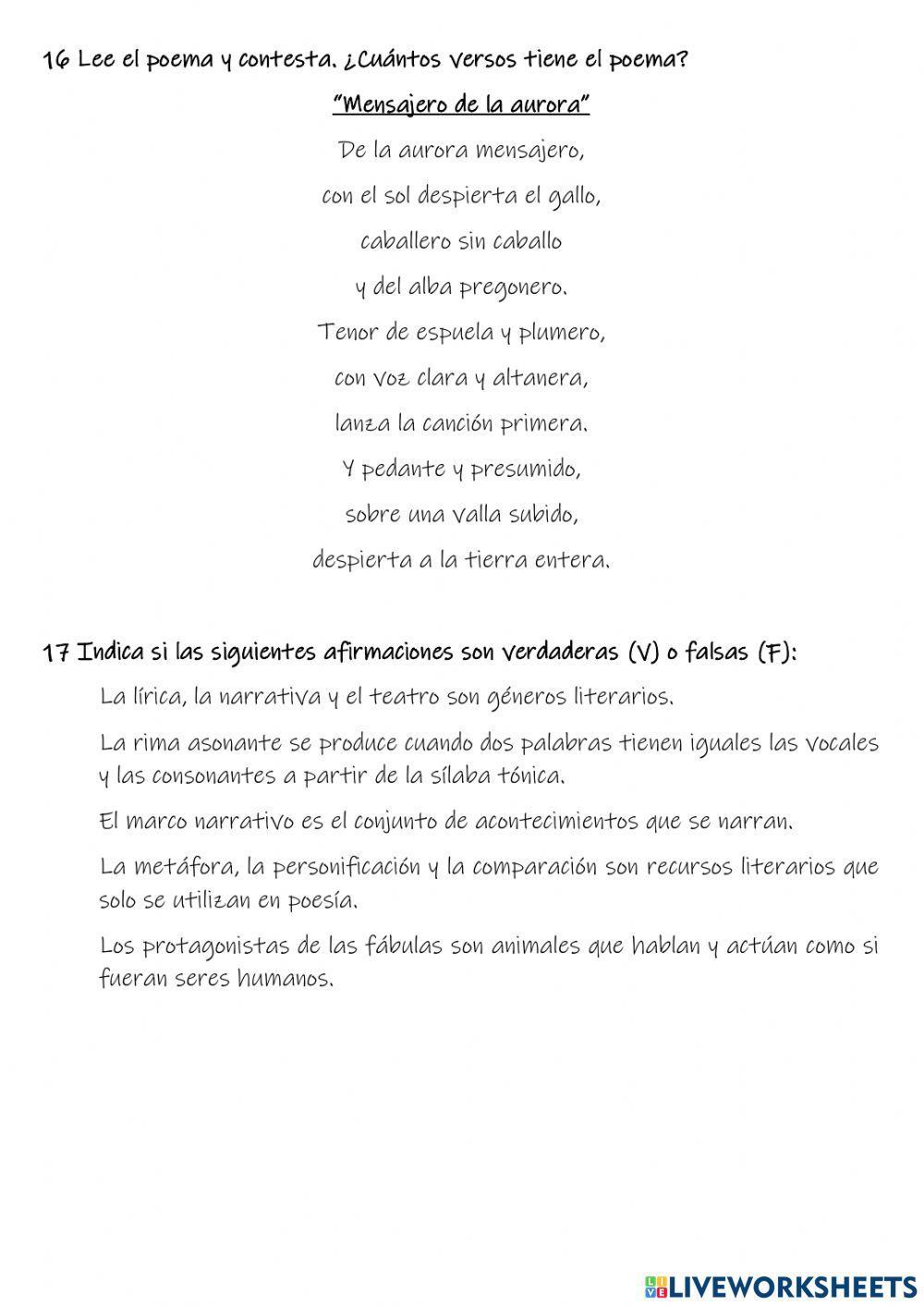 PRUEBA final de lengua 5º