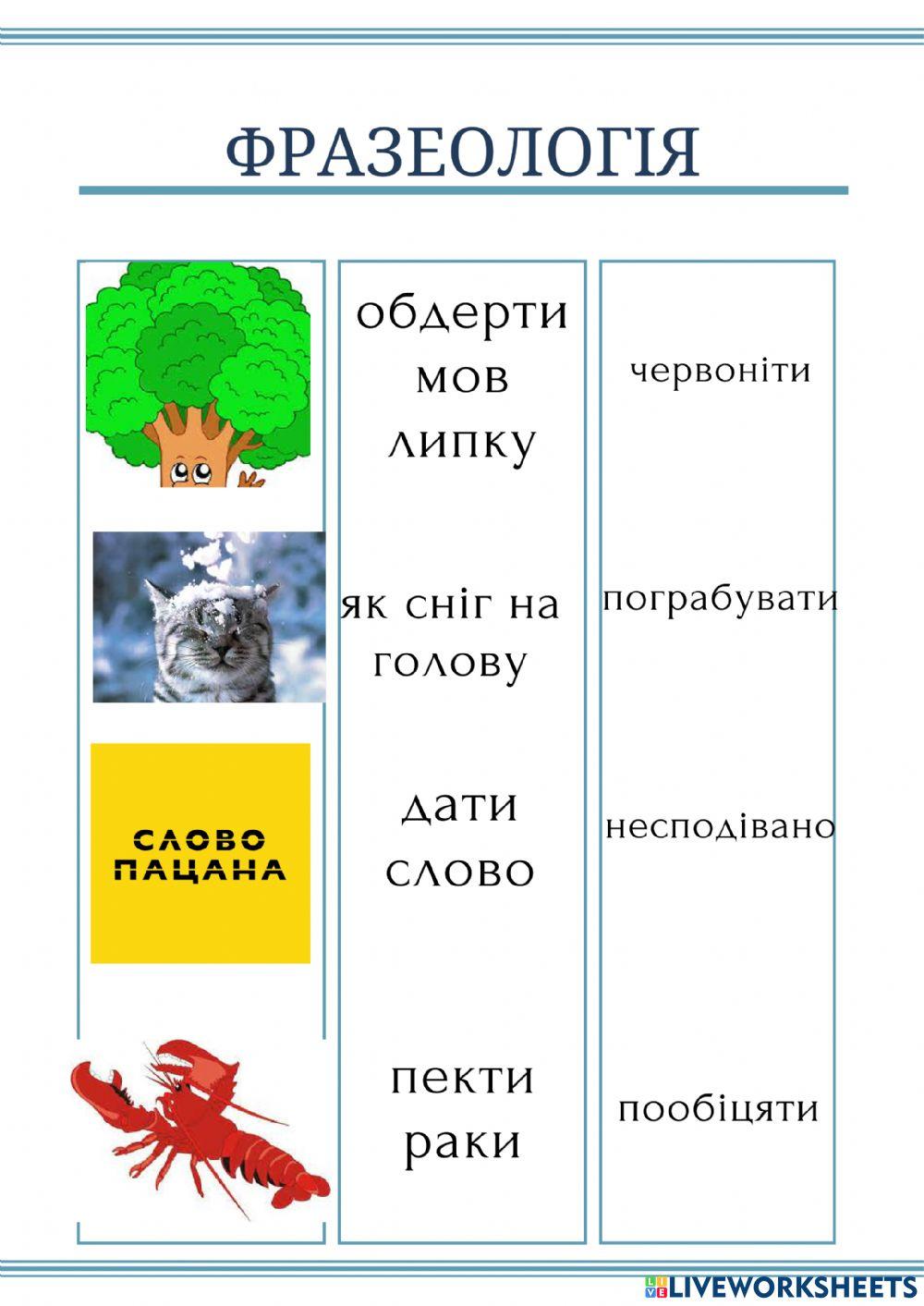 Фразеологія