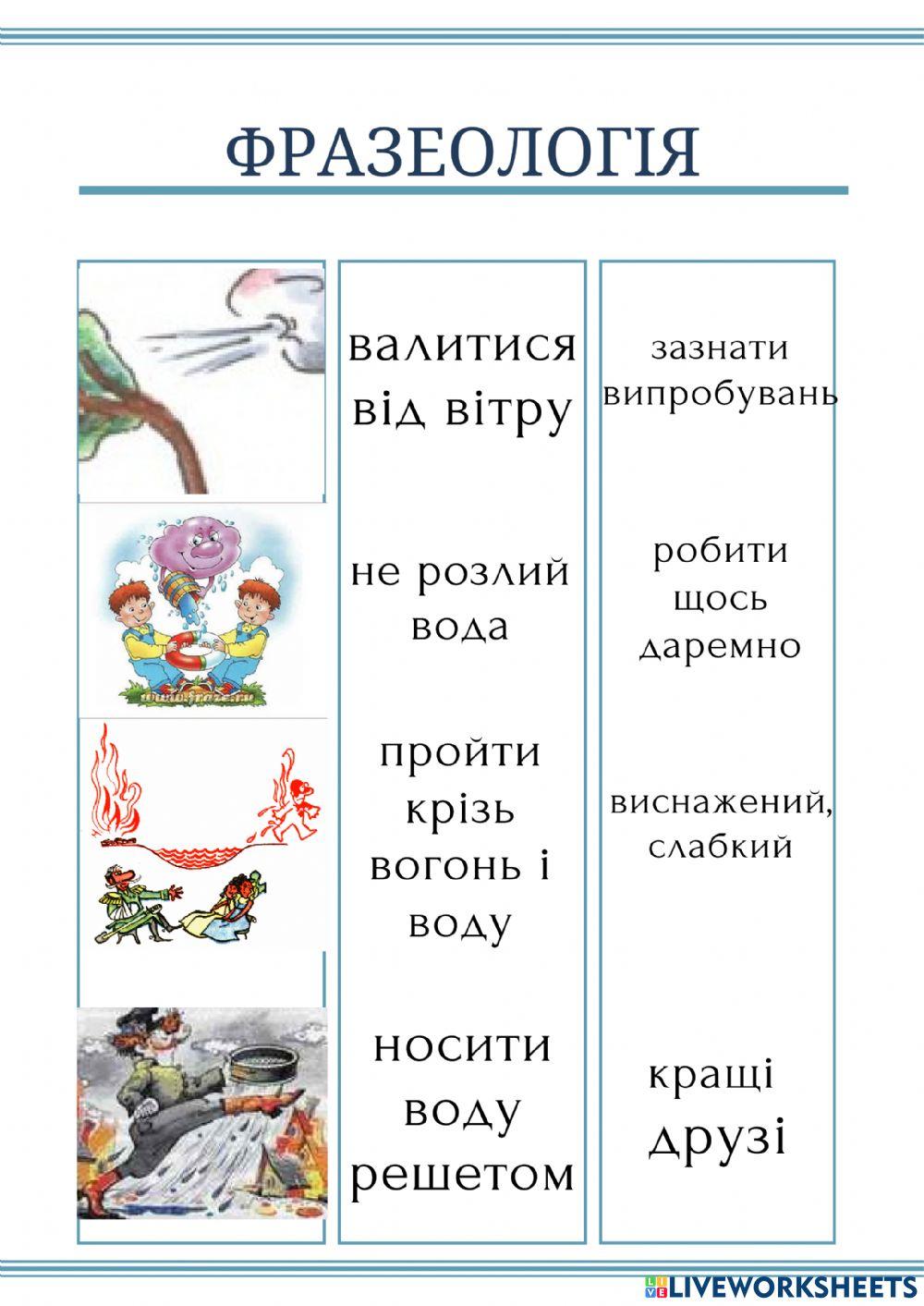 Фразеологія