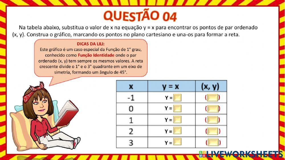 Equação do 1° grau com duas incógnitas