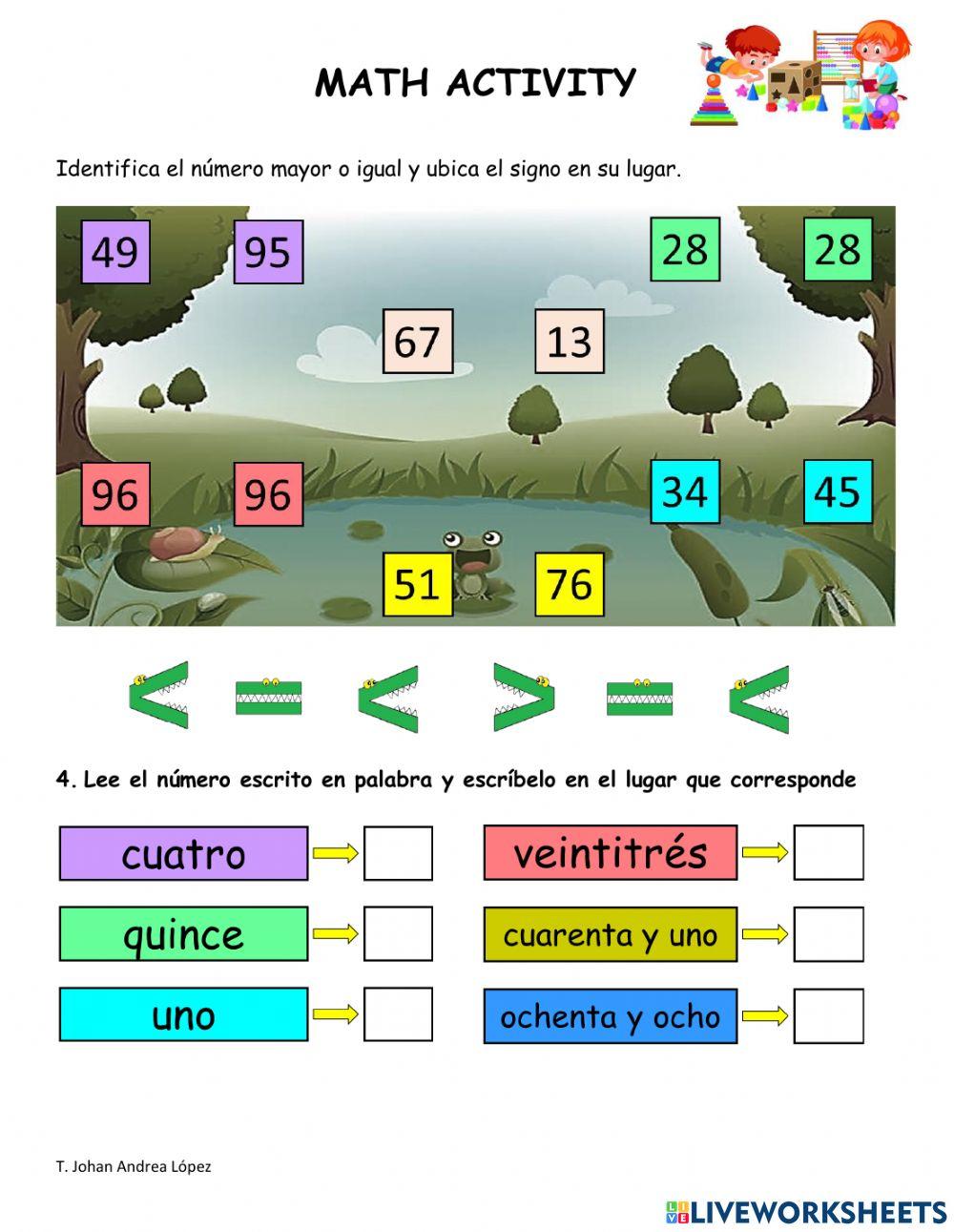 Evaluación de matemática