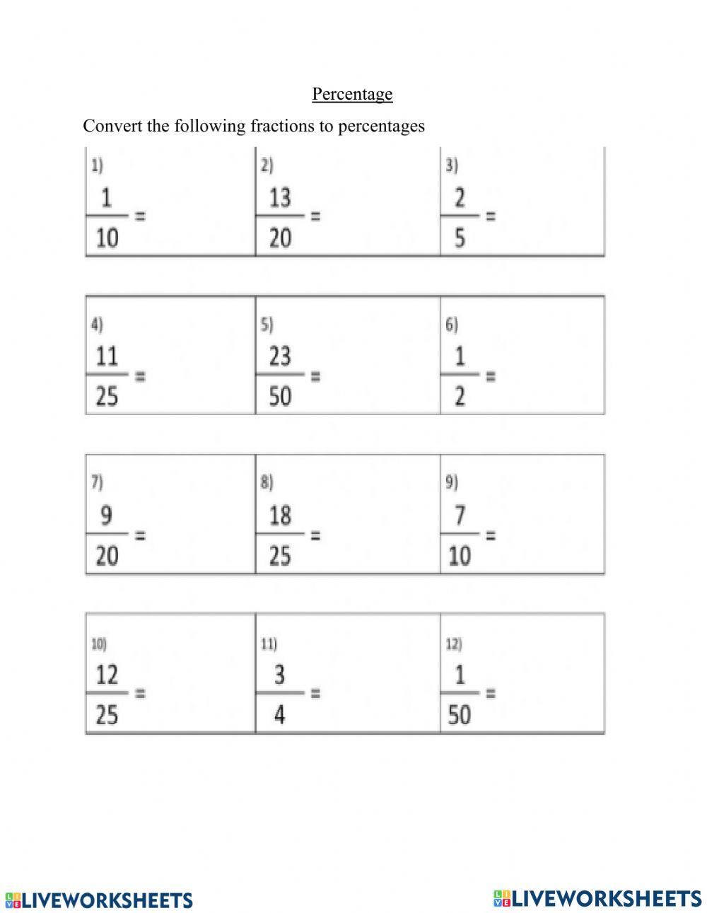 Fractions to decimals