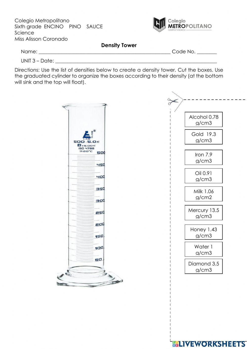 Thursday 9- Class Density and Ideal Gases