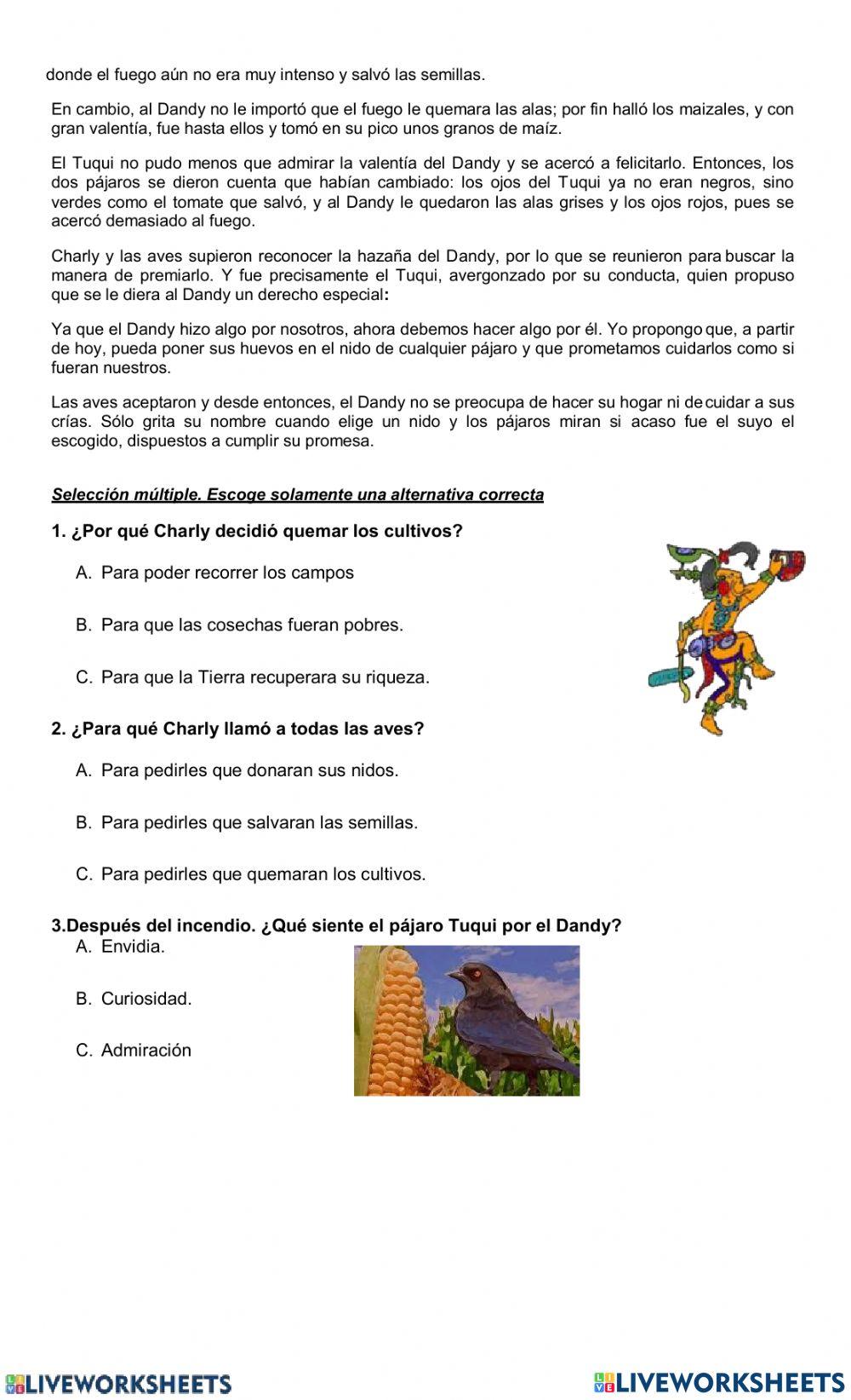 Examen de lectoescritura 4