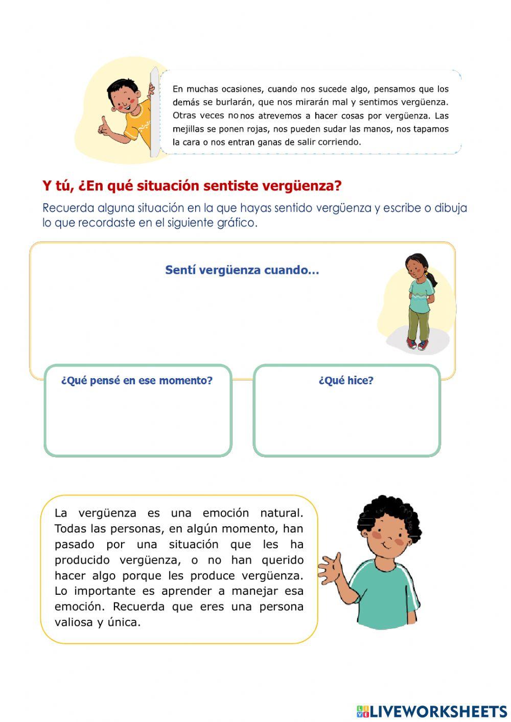 Hoy vamos a identificar cuándo sentimos vergüenza y conoceremos estrategias para superarla.