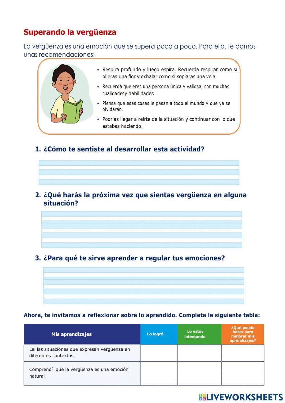 Hoy vamos a identificar cuándo sentimos vergüenza y conoceremos estrategias para superarla.