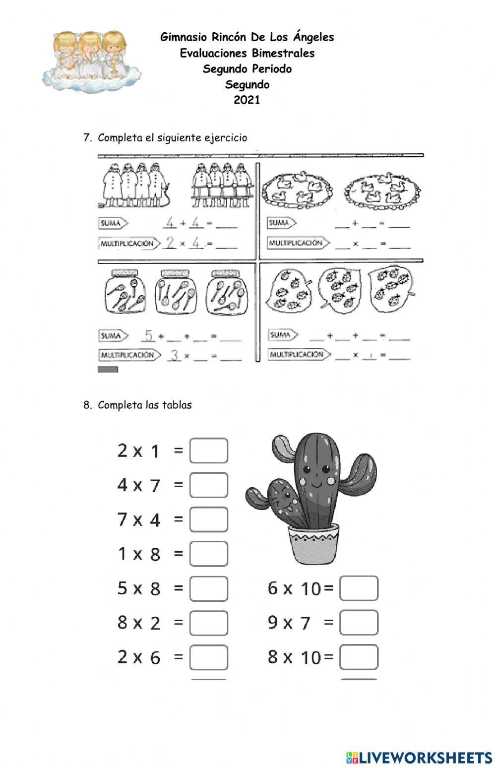 Evaluacion de matematicas II