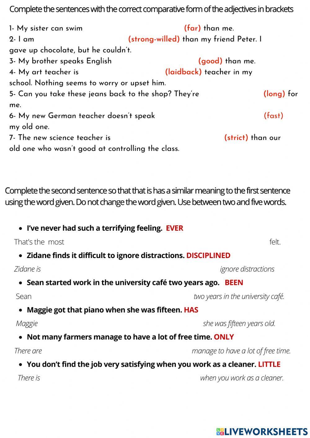 6TH Year First Term Exam