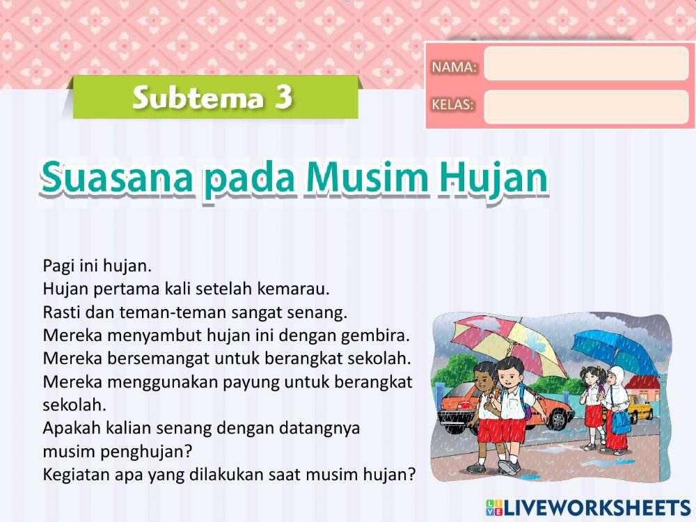 LKPD Kelas 1 Tema 8 Subtema 3 Pembelajaran 1