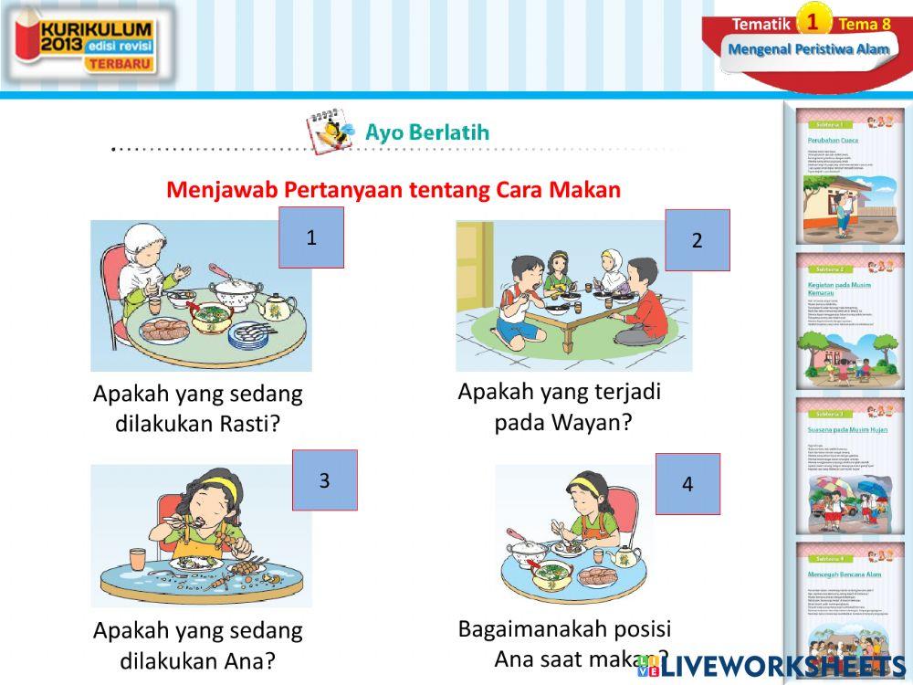 LKPD Kelas 1 Tema 8 Subtema 3 Pembelajaran 1