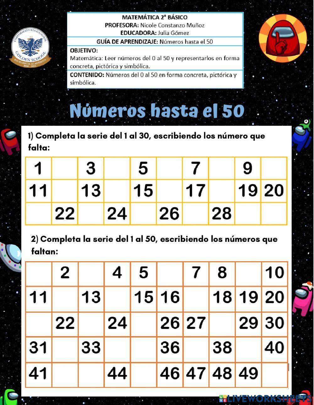 Números hasta el 50