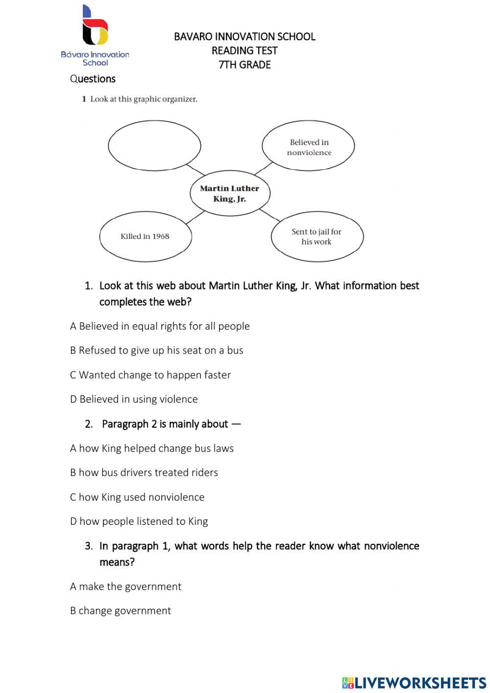 Reading test 7