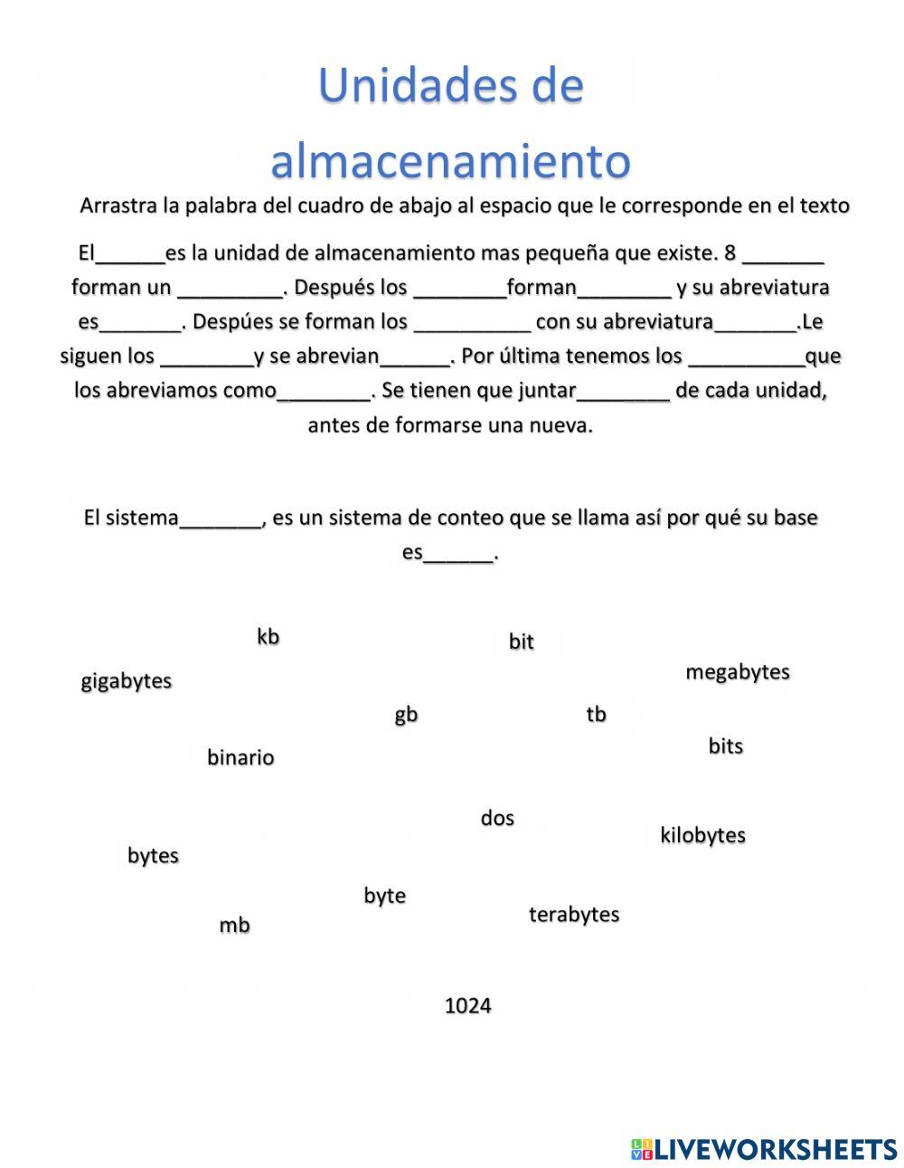 Unidades de almacenmiento