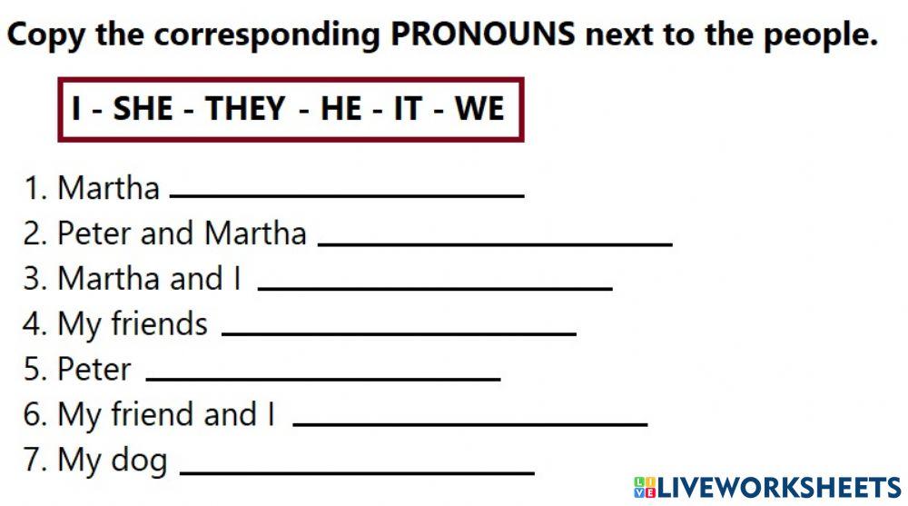 Pronouns revision