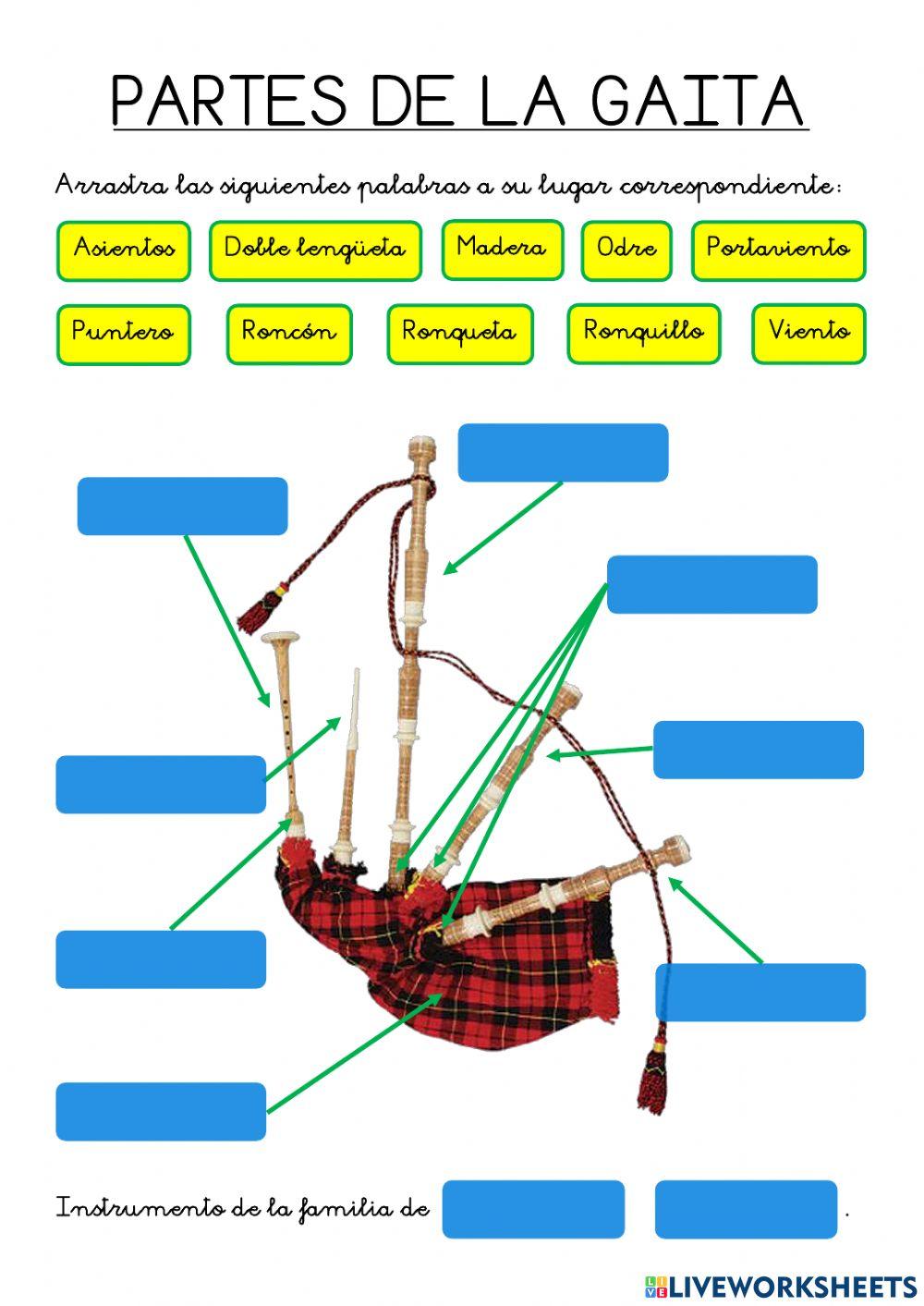 Las partes de la gaita
