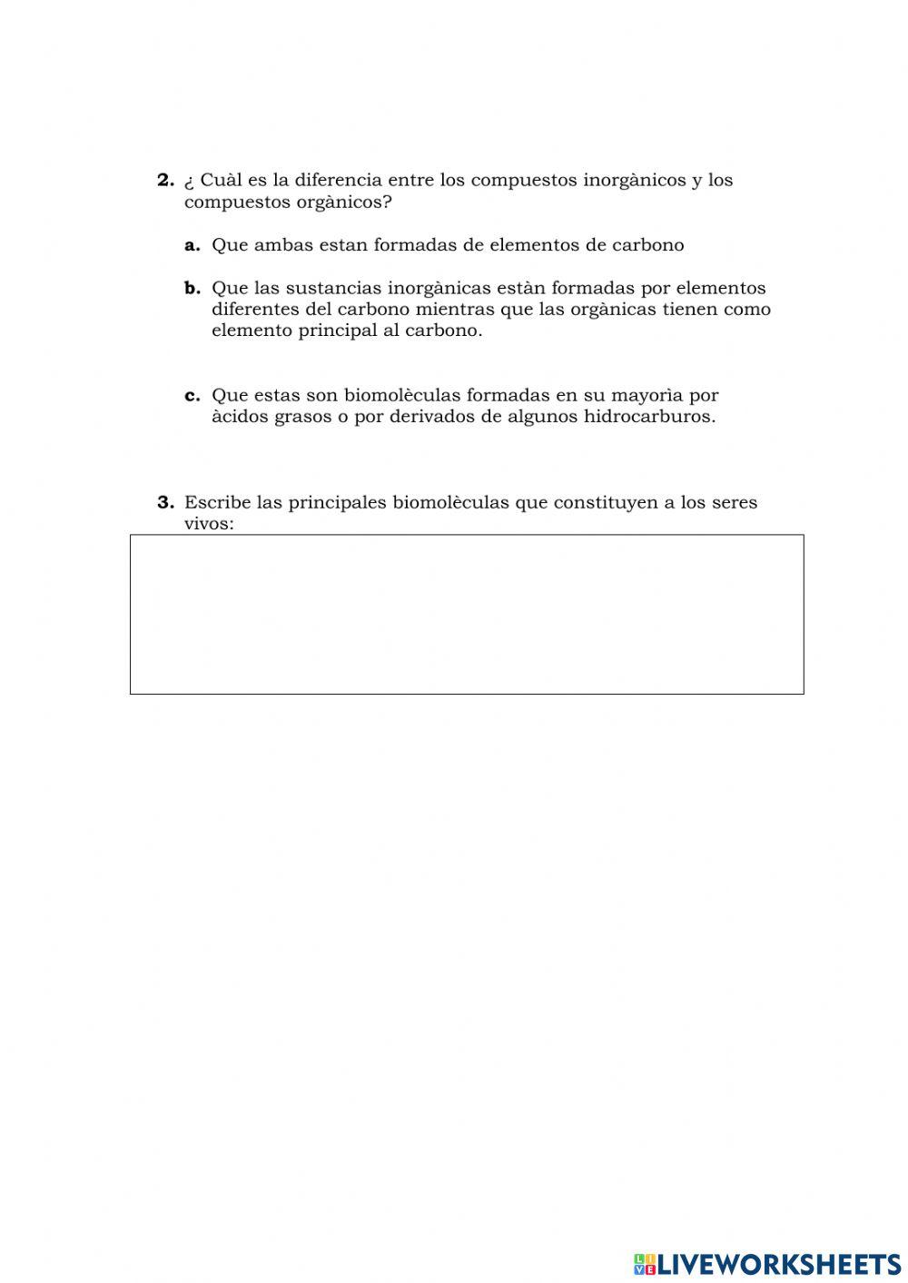 Examen quimica 9ª II P