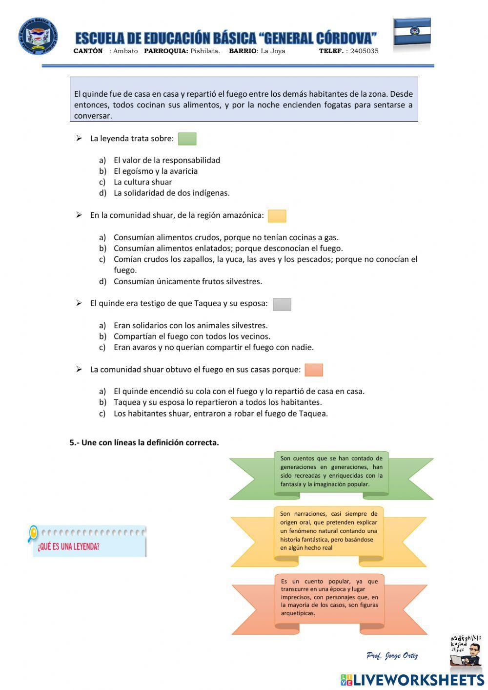 Evaluación Lengua y Literatura 7mo