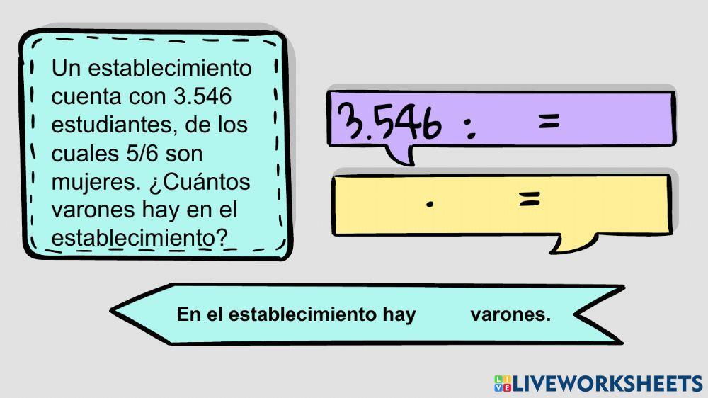 Problemas fracción de un número Problemas fracción de un número