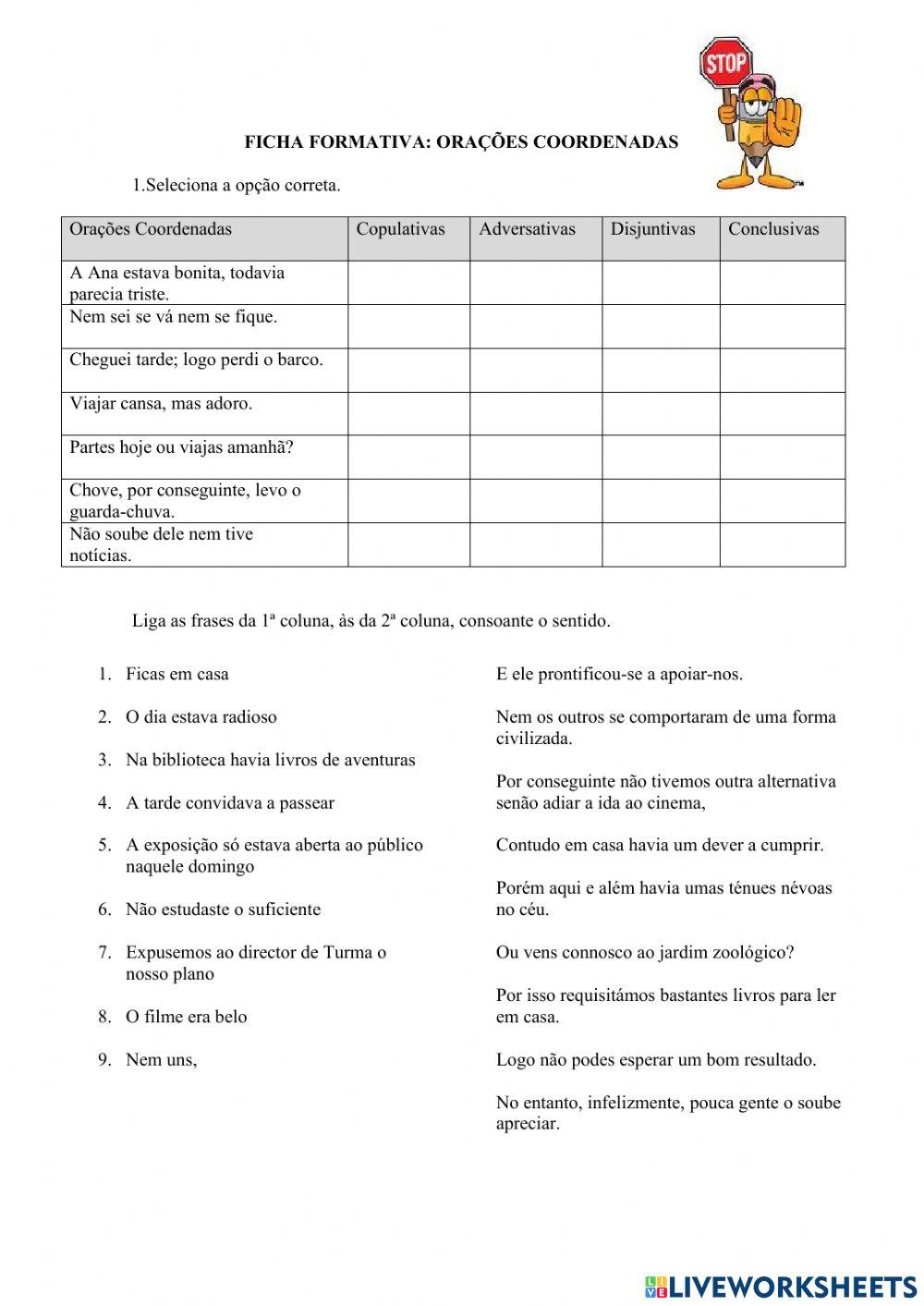 Orações coordenadas