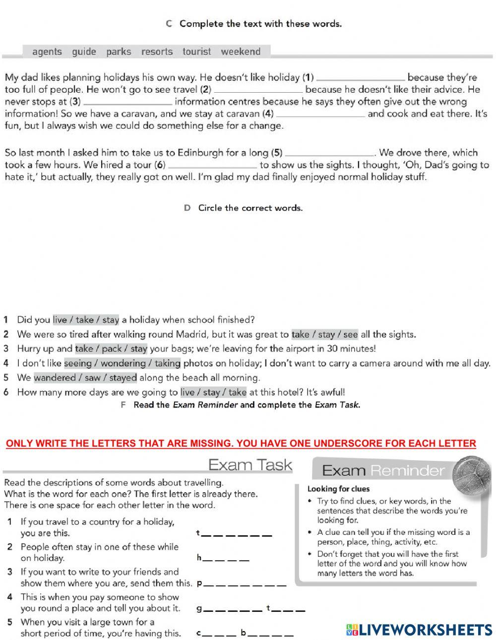 Holidays, Relative Pronouns & Adverbs