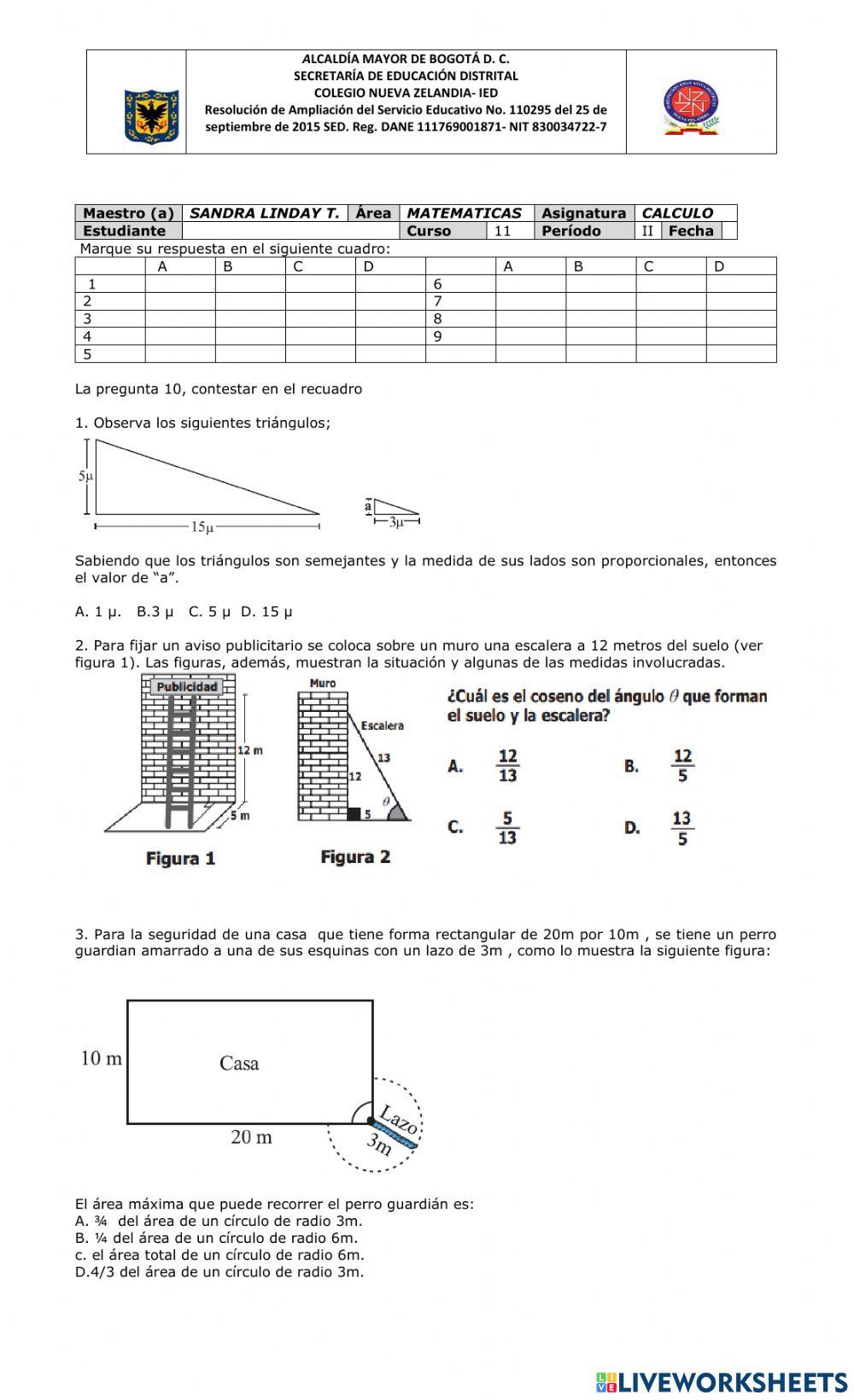 Entrenamiento prueba saber 2