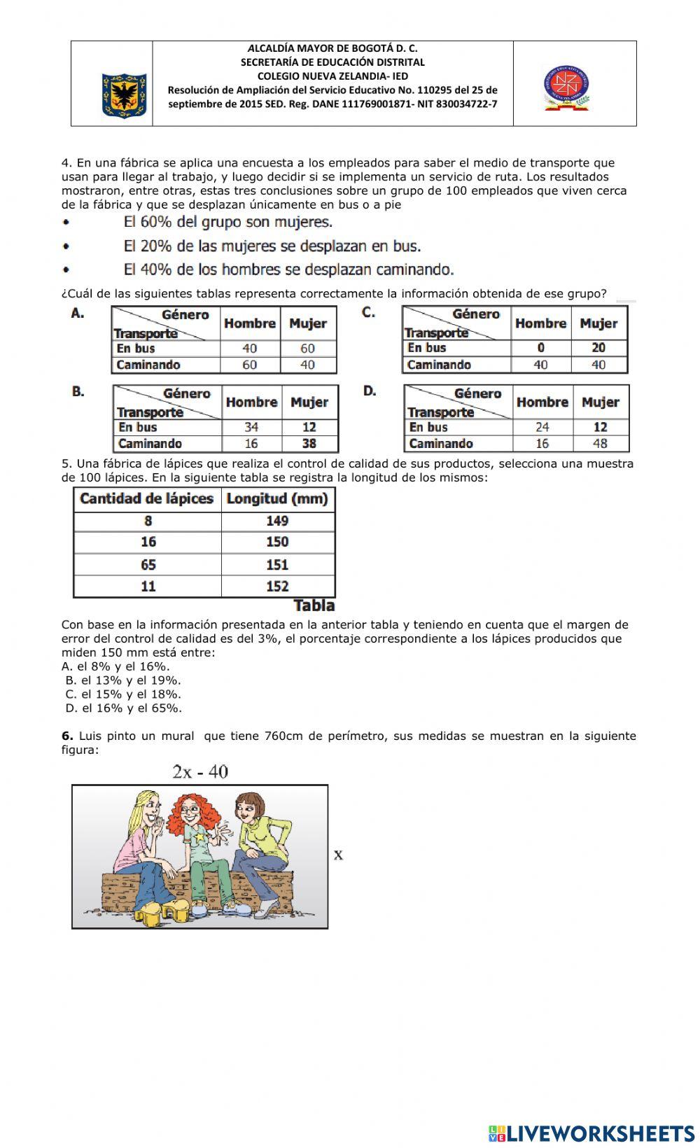 Entrenamiento prueba saber 2