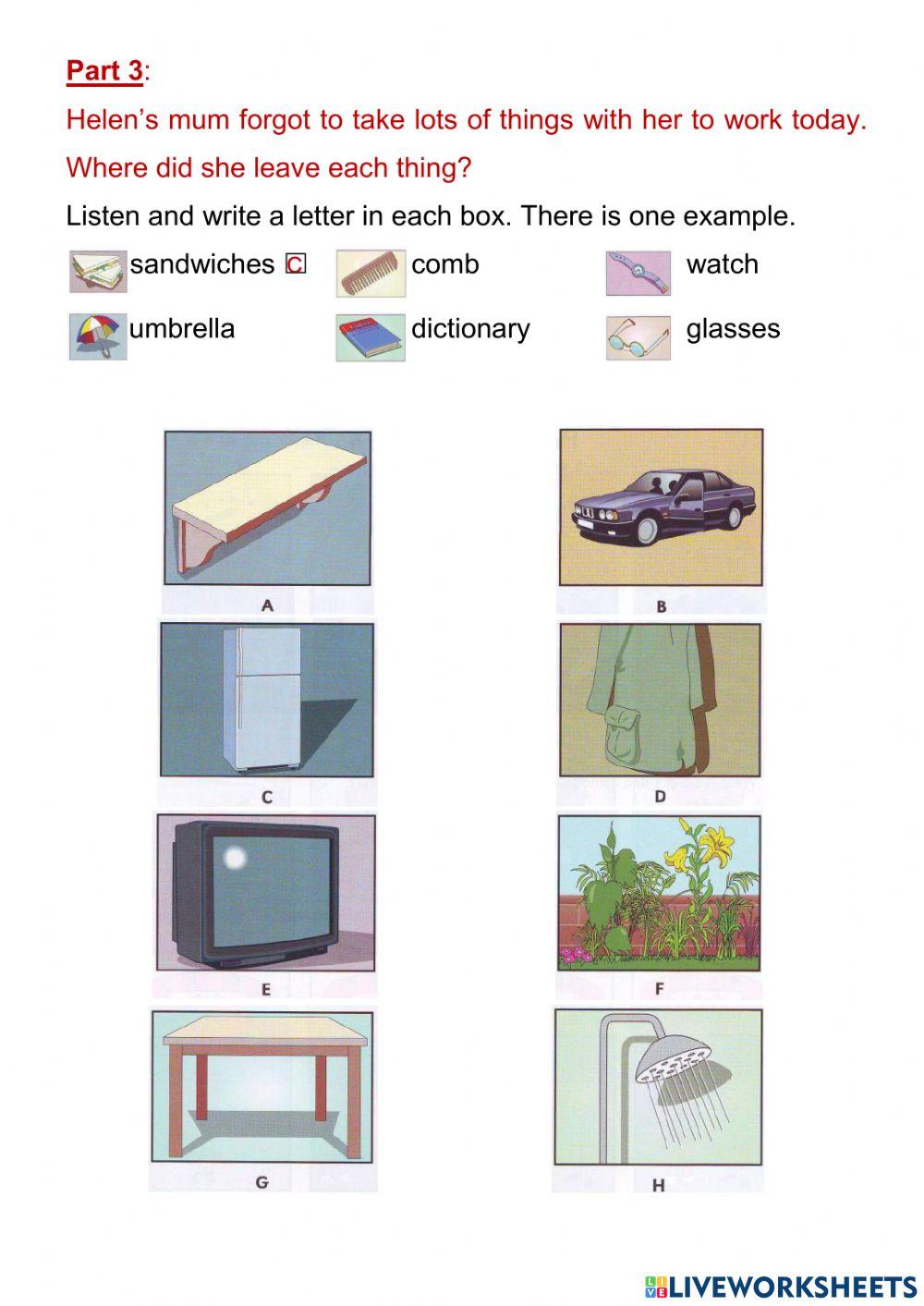 Flyers Listening Practice 14