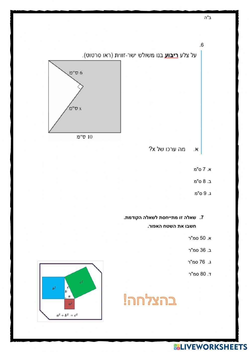 מבדק משפט פיתגורס