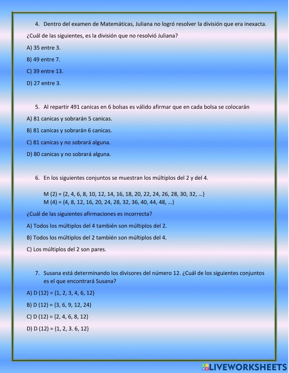 Socialización de saberes Matemáticas