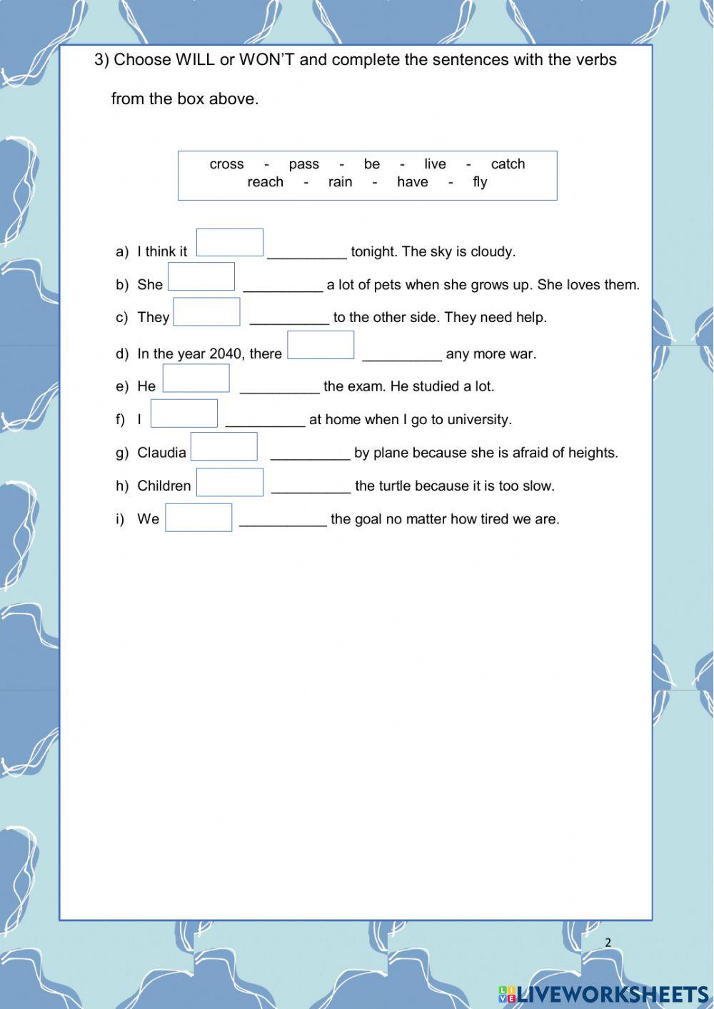Predictions: Will & Won't