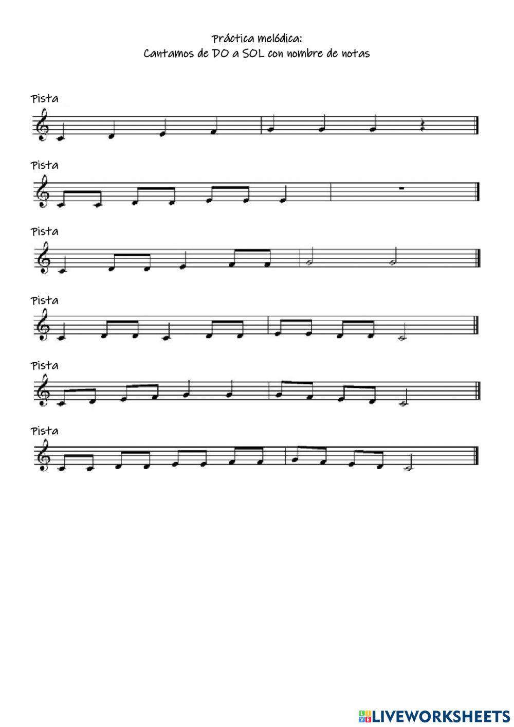 Práctica melódica