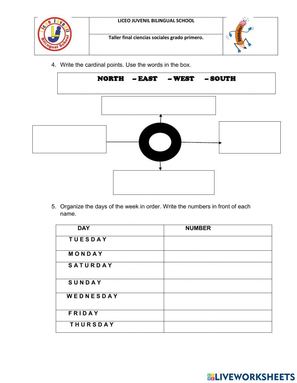 Social studies 1st grade final workshop
