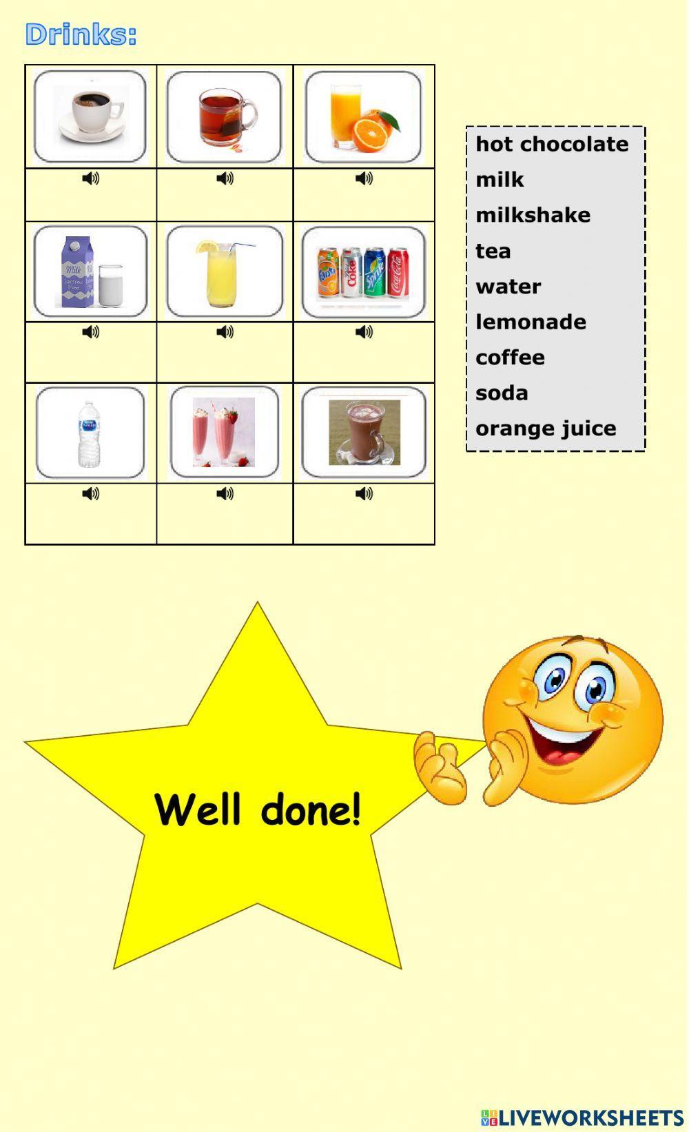 Food - Fruits, vegetables and drinks