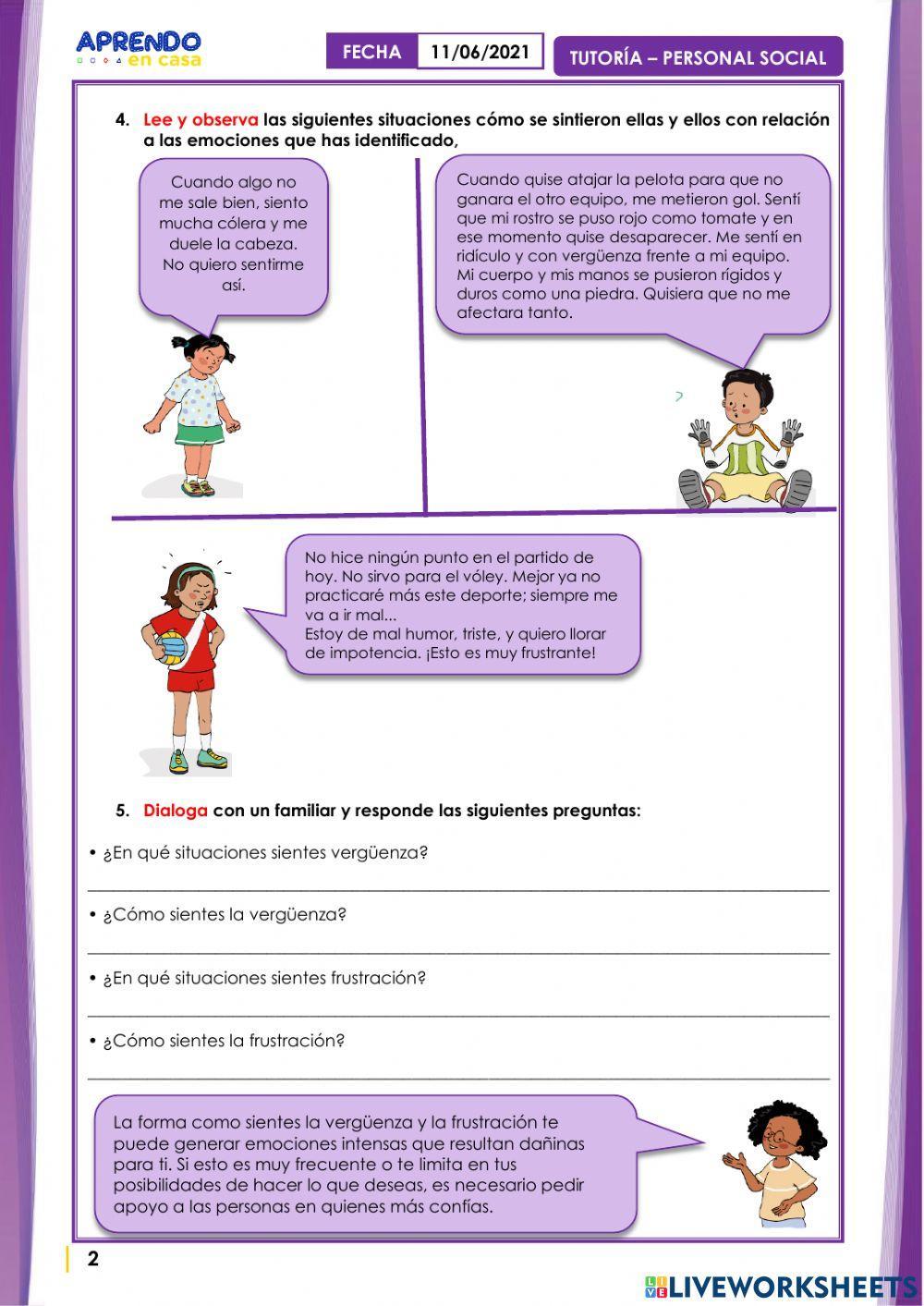 Siento vergüenza y experimento frustración