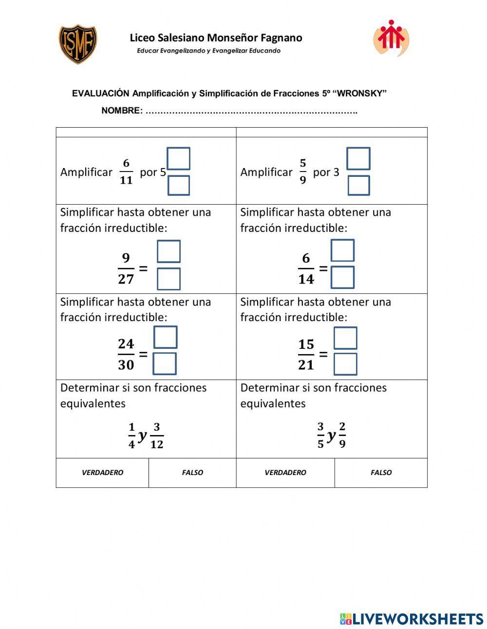 Amplificación y Simplificación