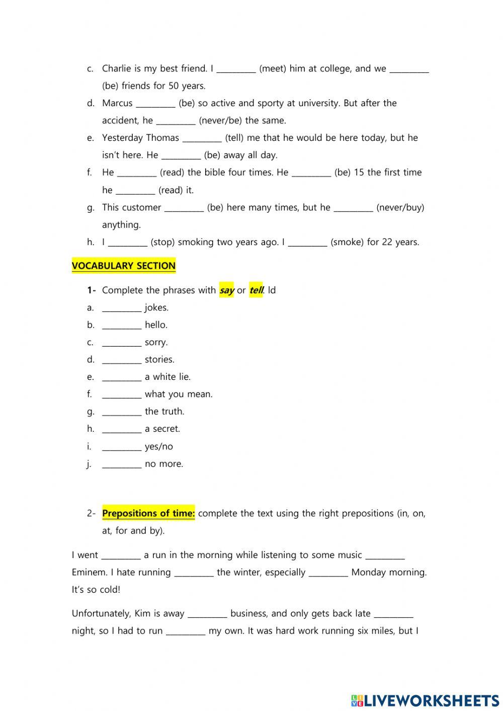 Intermediate first term test