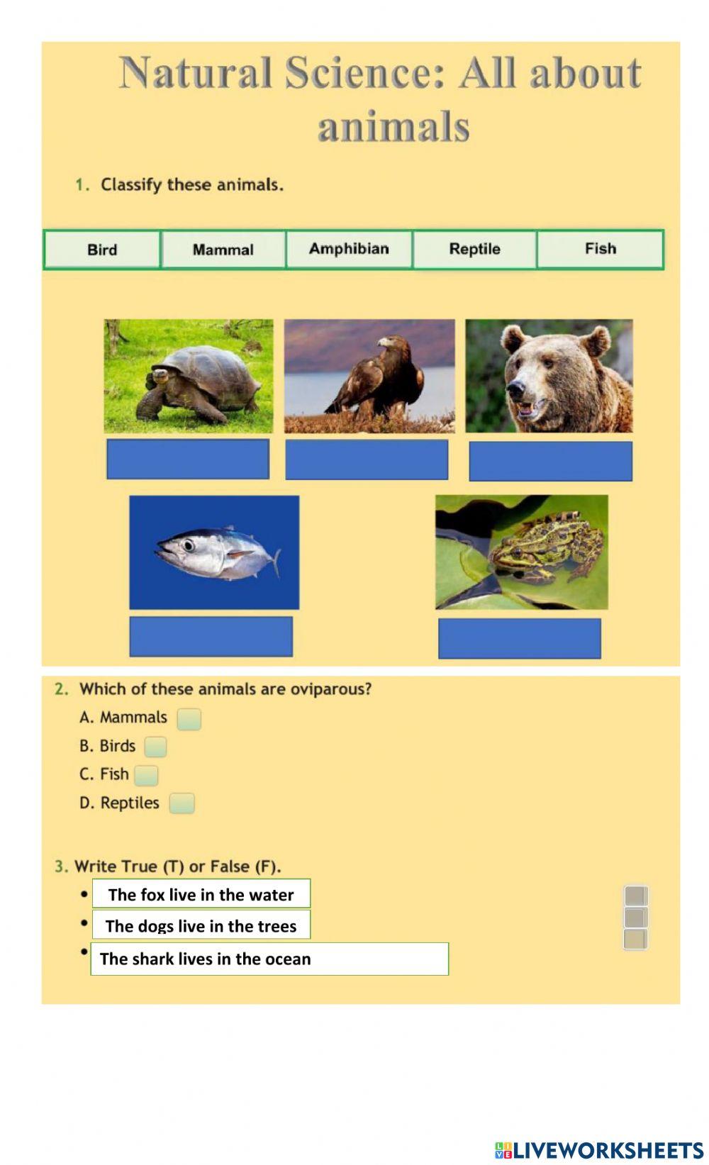 Animal habitats Animal habitats