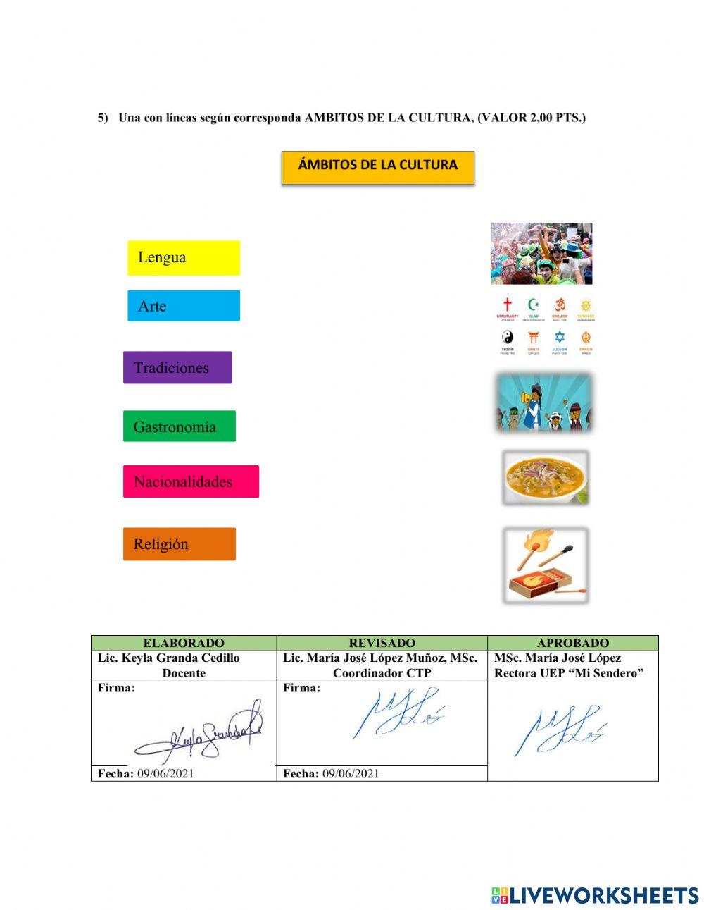 Evaluacion diagnostica - quinto año