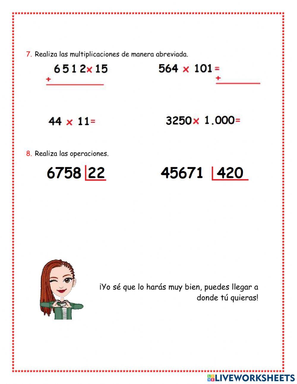 Evaluación matemáticas 5