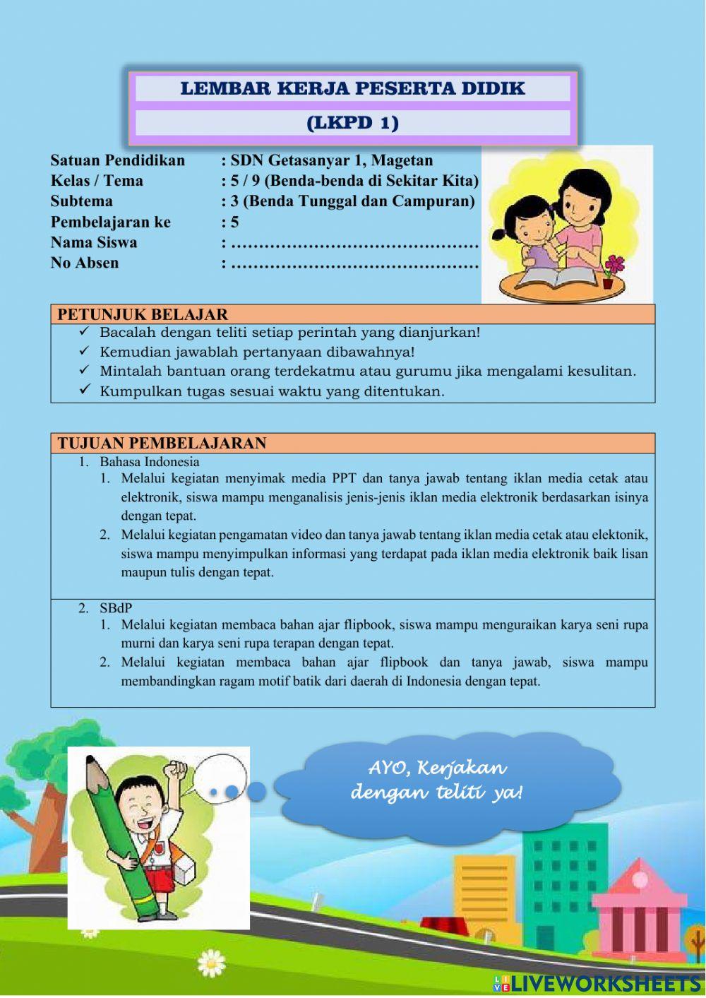 Soal Tema 9 Subtema 3 PB 6