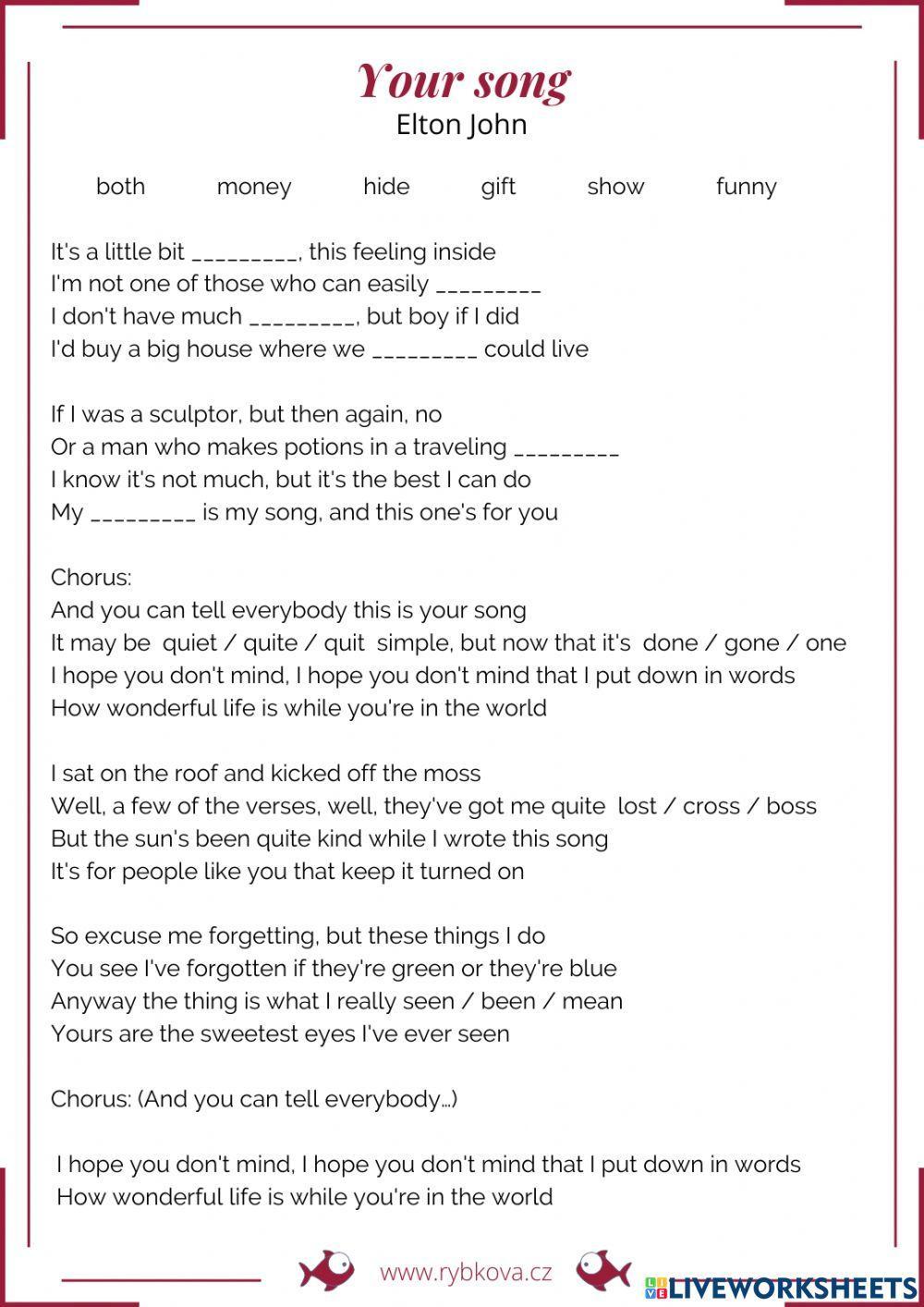 Your song - Elton John