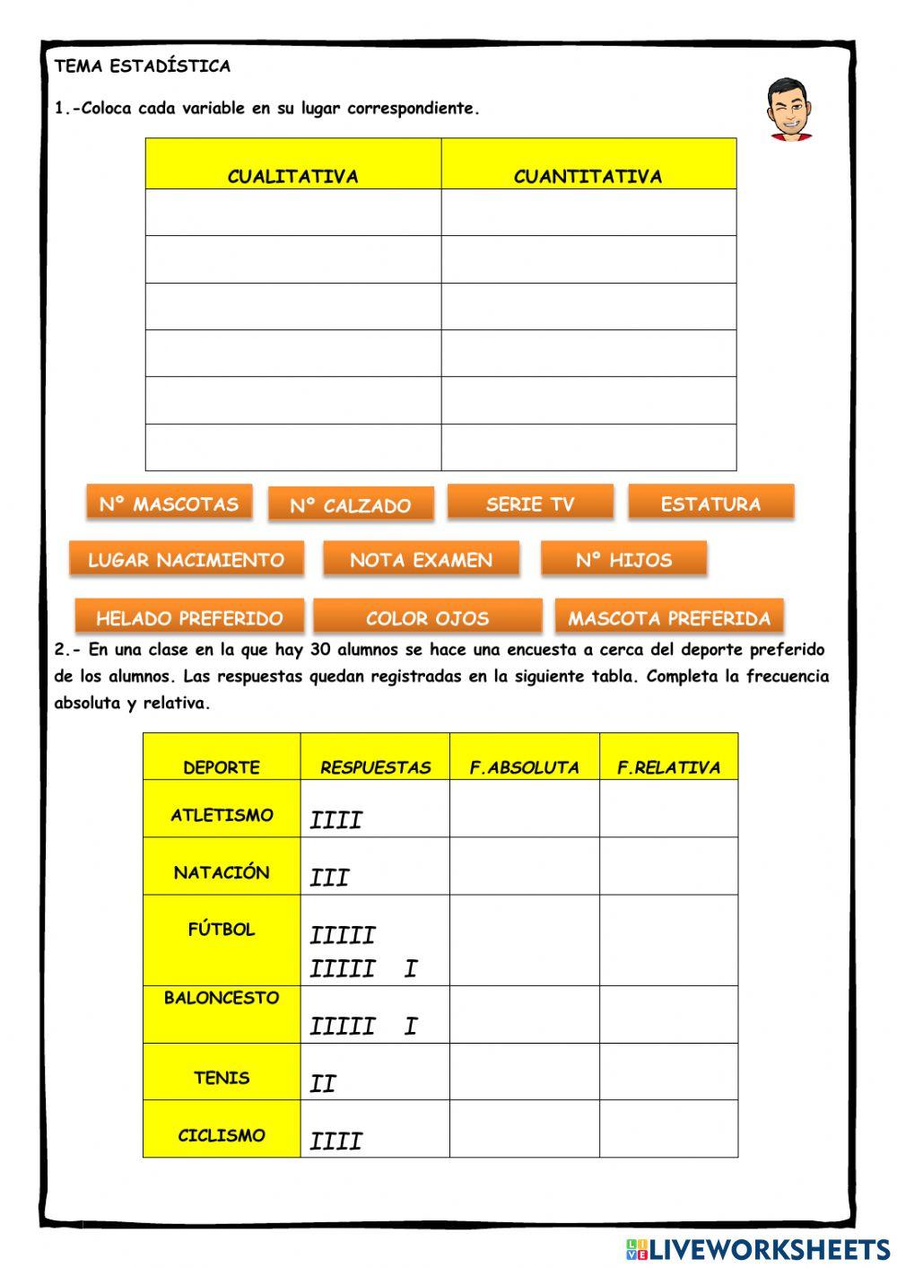 Ficha 1: Estadística