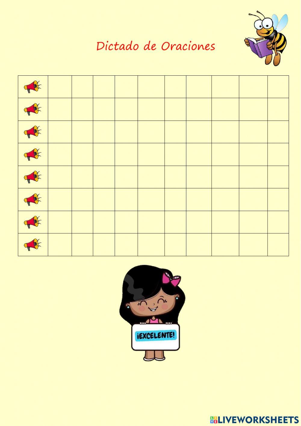 Dictado de oraciones